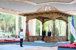 Daşkənddə Prezident İlham Əliyevin rəsmi qarşılanma mərasimi olub - FOTO 