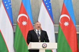 Daşkənddə Azərbaycan və Özbəkistan prezidentlərinin təltifolunma mərasimi keçirilib