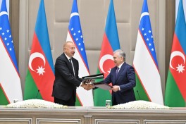 Daşkənddə Azərbaycan və Özbəkistan sənədlərinin imzalanması və mübadiləsi mərasimi olub - FOTO 