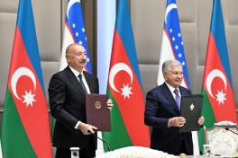 Daşkənddə Azərbaycan və Özbəkistan sənədlərinin imzalanması və mübadiləsi mərasimi olub - FOTO 