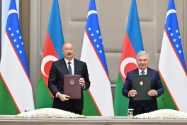 Daşkənddə Azərbaycan və Özbəkistan sənədlərinin imzalanması və mübadiləsi mərasimi olub - FOTO 