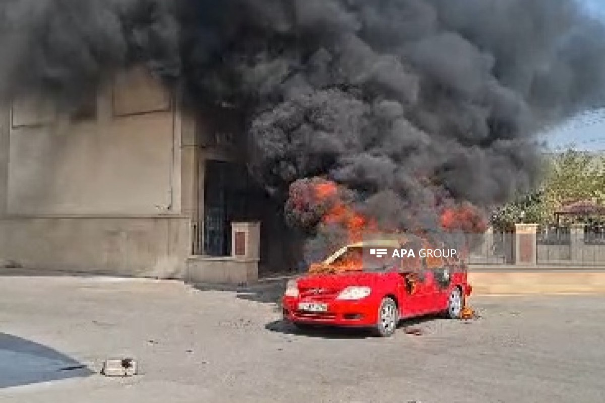Yevlaxda yanacaqdoldurma məntəqəsində yanğın olub - <span class="red_color">FOTO