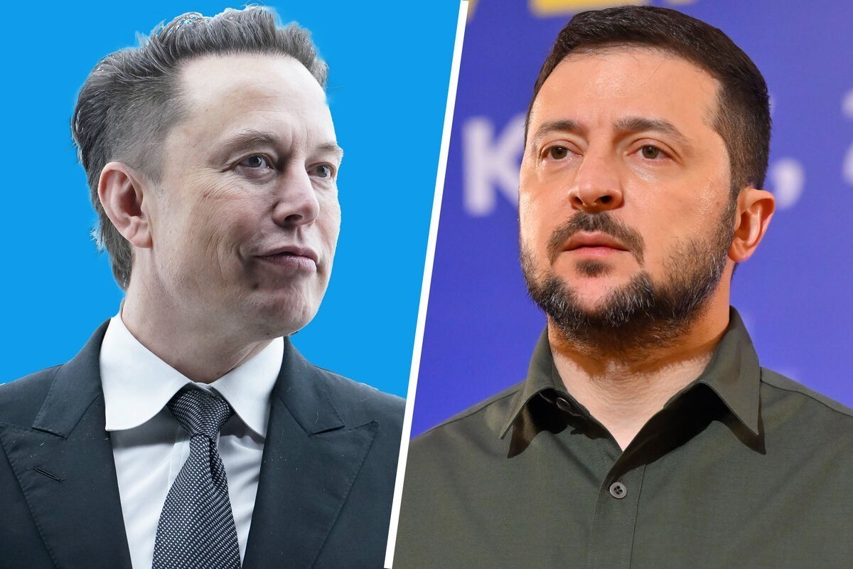 Илон Маск, Президент Украины Владимир Зеленский