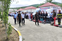 FHN-in Sumqayıt Regional Mərkəzi nümunəvi mülki müdafiə məşqi keçirib