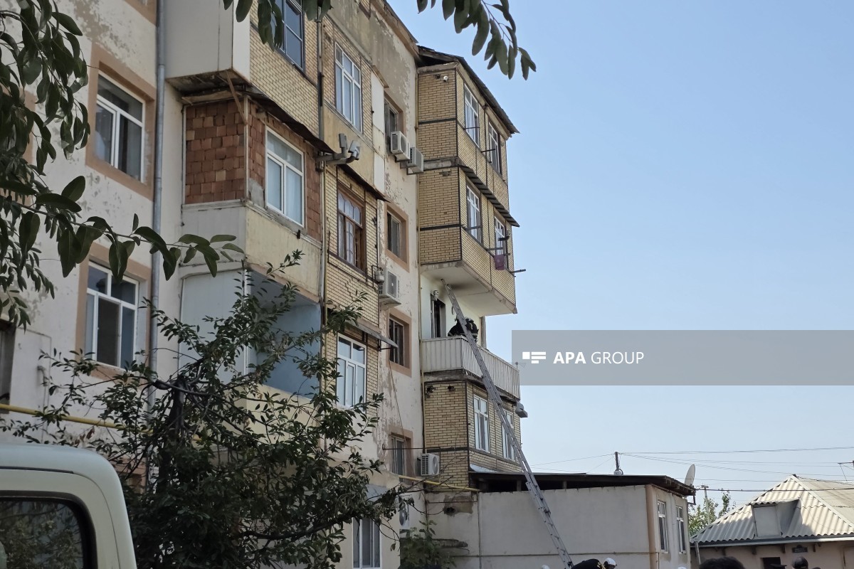 Naxçıvanda yaşayış binasında yanğın olub- <span class="red_color">VİDEO