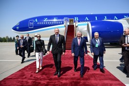 Prezident İlham Əliyev Qırğızıstana işgüzar səfərə gəlib - FOTO  - VİDEO 