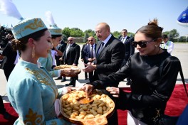 Prezident İlham Əliyev Qırğızıstana işgüzar səfərə gəlib - FOTO  - VİDEO 