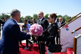 Prezident İlham Əliyev Qırğızıstana işgüzar səfərə gəlib - FOTO  - VİDEO 