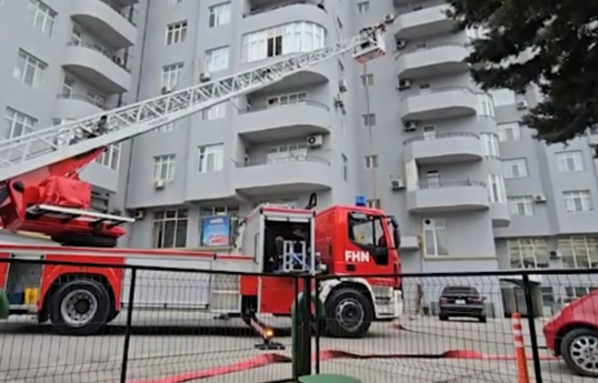 FHN-in Dövlət Yanğından Mühafizə Xidməti yaşayış kompleksində təlim keçirib - VİDEO 