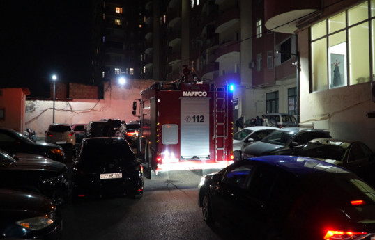 FHN yaşayış kompleksində şərti yanğın təlimi keçirib - VİDEO 