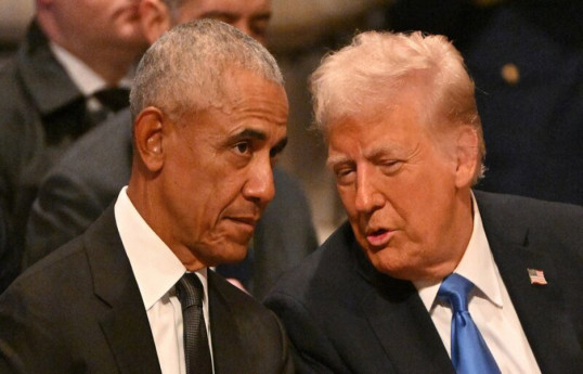 ABŞ-ın eks-prezidenti Barak Obama və ABŞ Preizdenti Donald Tramp