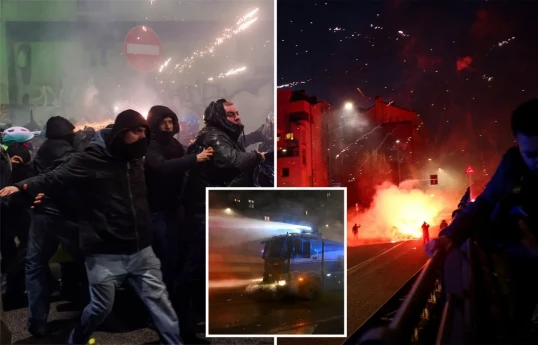 Milanda etiraz aksiyasında polis və nümayişçilər arasında toqquşma baş verib
