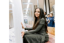 Leyla Əliyeva Şuşa məscidi üçün hazırlanmış dairəvi xalçanın kəsim mərasimində iştirak edib