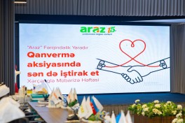 “Araz” supermarketlər şəbəkəsi “Xərçənglə Mübarizə Həftəsi” keçirib - FOTO 