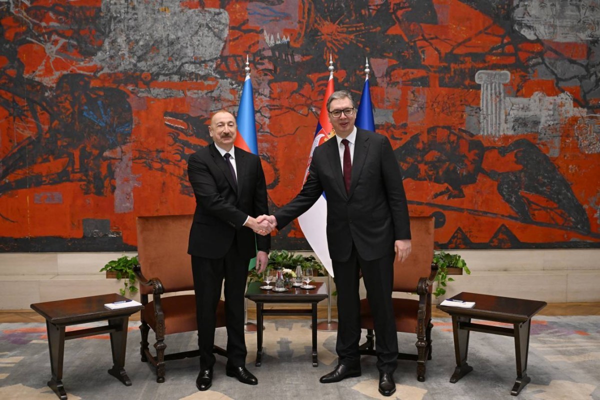 Belqradda Prezident İlham Əliyevin Aleksandar Vuçiç ilə təkbətək görüşü keçirilib - YENİLƏNİB 