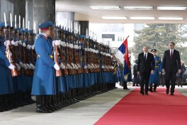 Azərbaycan Prezidentinin Serbiyada rəsmi qarşılanma mərasimi olub