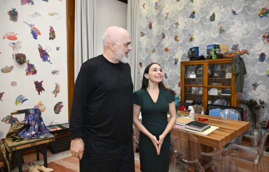 Leyla Əliyeva Tiranada Albaniyanın Baş naziri Edi Rama ilə görüşüb