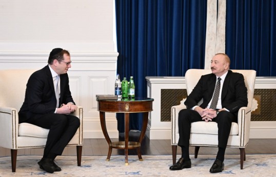 Prezident İlham Əliyev Vaşinqtonda Amerika İsrail İctimai Əlaqələr Komitəsinin icraçı direktoru və digər rəhbər heyəti ilə görüşüb