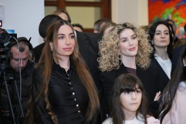 Leyla Əliyeva və Arzu Əliyeva Tiranada beynəlxalq incəsənət sərgisinin açılışında iştirak ediblər - FOTO 