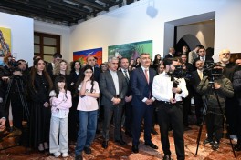 Leyla Əliyeva və Arzu Əliyeva Tiranada beynəlxalq incəsənət sərgisinin açılışında iştirak ediblər - FOTO 