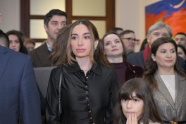 Leyla Əliyeva və Arzu Əliyeva Tiranada beynəlxalq incəsənət sərgisinin açılışında iştirak ediblər - FOTO 