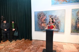 Leyla Əliyeva və Arzu Əliyeva Tiranada beynəlxalq incəsənət sərgisinin açılışında iştirak ediblər - FOTO 