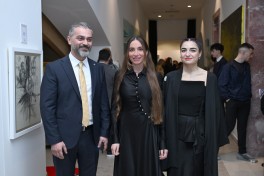 Leyla Əliyeva və Arzu Əliyeva Tiranada beynəlxalq incəsənət sərgisinin açılışında iştirak ediblər - FOTO 