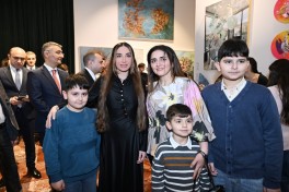 Leyla Əliyeva və Arzu Əliyeva Tiranada beynəlxalq incəsənət sərgisinin açılışında iştirak ediblər - FOTO 