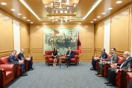 Leyla Əliyeva Tiranada Albaniya Prezidenti Bayram Beqay ilə görüşüb