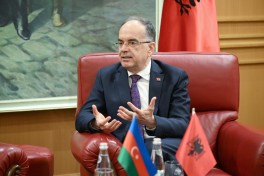 Leyla Əliyeva Tiranada Albaniya Prezidenti Bayram Beqay ilə görüşüb