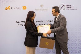 “AzerGold”dun 5-ci Təqaüd Proqramı müsabiqəsinin qalibləri mükafatlandırılıb - FOTO 