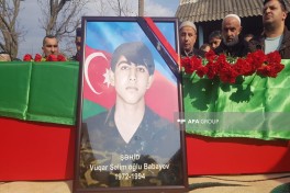 Birinci Qarabağ müharibəsində itkin düşən hərbçi Vüqar Babayevin qalıqları Göyçayda dəfn edilib - FOTO 