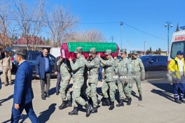 I Qarabağ müharibəsində itkin düşən hərbçi Qurban Göyüşovun qalıqları Ağdamda dəfn edilib