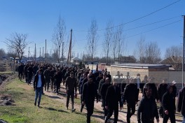 Xidməti vəzifəsini yerinə yetirərkən həlak olan FHN əməkdaşı dəfn olunub - FOTO  - VİDEO 
