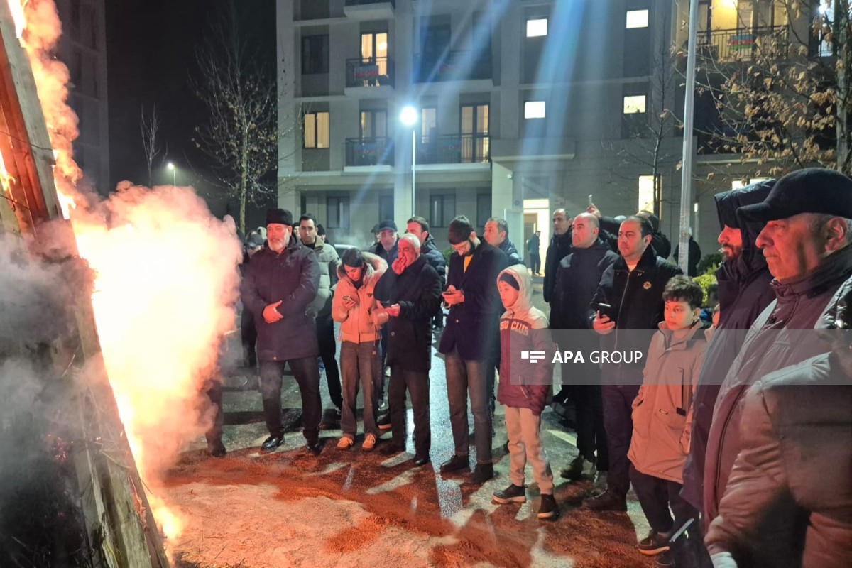 Ağdamda Su Çərşənbəsi münasibətilə ilk tonqal qalanıb