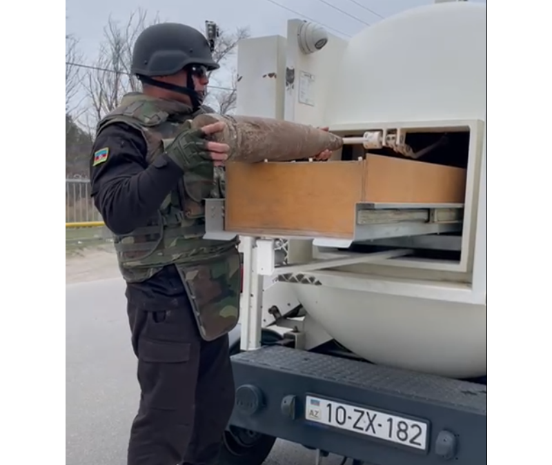 Sumqayıtda top mərmisi aşkar edilib