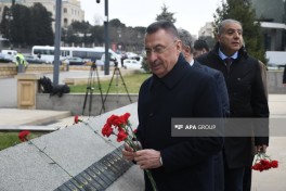 Fuat Oktay Bakıda Türk Şəhidliyini ziyarət edib - FOTO 