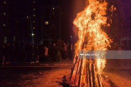Ağdamda Su Çərşənbəsi münasibətilə ilk tonqal qalanıb