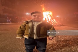 Ağdamda Su Çərşənbəsi münasibətilə ilk tonqal qalanıb