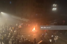 Ağdamda Su Çərşənbəsi münasibətilə ilk tonqal qalanıb