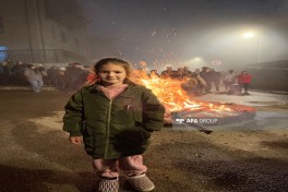 Ağdamda Su Çərşənbəsi münasibətilə ilk tonqal qalanıb
