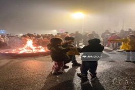 Ağdamda Su Çərşənbəsi münasibətilə ilk tonqal qalanıb