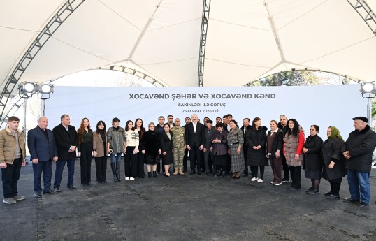 Prezident İlham Əliyev Xocavənd şəhər və Xocavənd kənd sakinləri ilə görüşüb - FOTO 