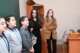 Leyla Əliyeva və Alena Əliyeva Quba şəhərində internat tipli ümumtəhsil məktəbini və STEAM mərkəzini ziyarət ediblər - FOTO 