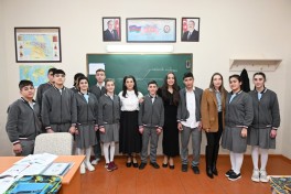 Leyla Əliyeva və Alena Əliyeva Quba şəhərində internat tipli ümumtəhsil məktəbini və STEAM mərkəzini ziyarət ediblər - FOTO 