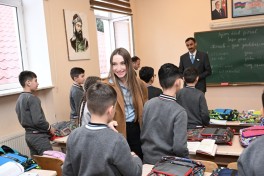 Leyla Əliyeva və Alena Əliyeva Quba şəhərində internat tipli ümumtəhsil məktəbini və STEAM mərkəzini ziyarət ediblər - FOTO 
