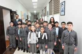 Leyla Əliyeva və Alena Əliyeva Quba şəhərində internat tipli ümumtəhsil məktəbini və STEAM mərkəzini ziyarət ediblər - FOTO 