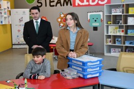 Leyla Əliyeva və Alena Əliyeva Quba şəhərində internat tipli ümumtəhsil məktəbini və STEAM mərkəzini ziyarət ediblər - FOTO 
