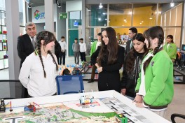 Leyla Əliyeva və Alena Əliyeva Quba şəhərində internat tipli ümumtəhsil məktəbini və STEAM mərkəzini ziyarət ediblər - FOTO 