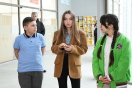 Leyla Əliyeva və Alena Əliyeva Quba şəhərində internat tipli ümumtəhsil məktəbini və STEAM mərkəzini ziyarət ediblər - FOTO 